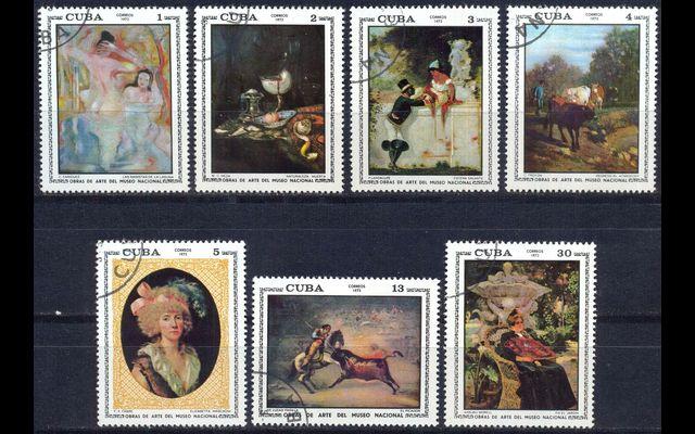 Куба 1973 Mi 1848-54 Картины Национального музея CTO 008/584