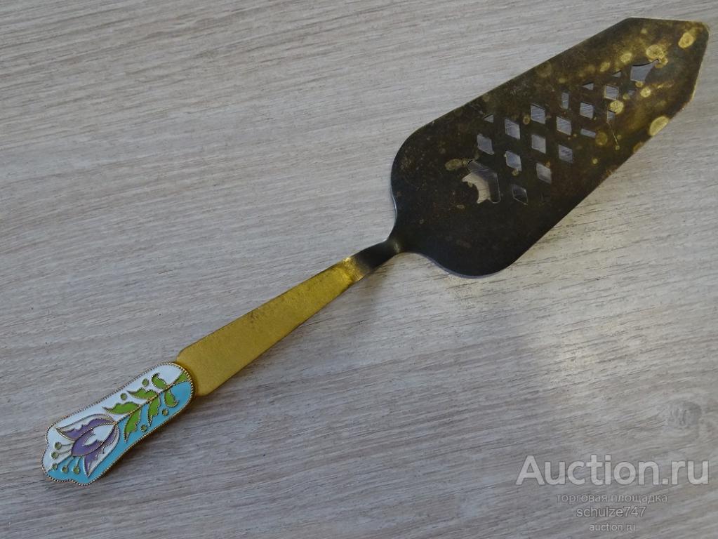 ЛОПАТКА ДЛЯ ТОРТА МЕЛЬХИОР ЭМАЛЬ СССР