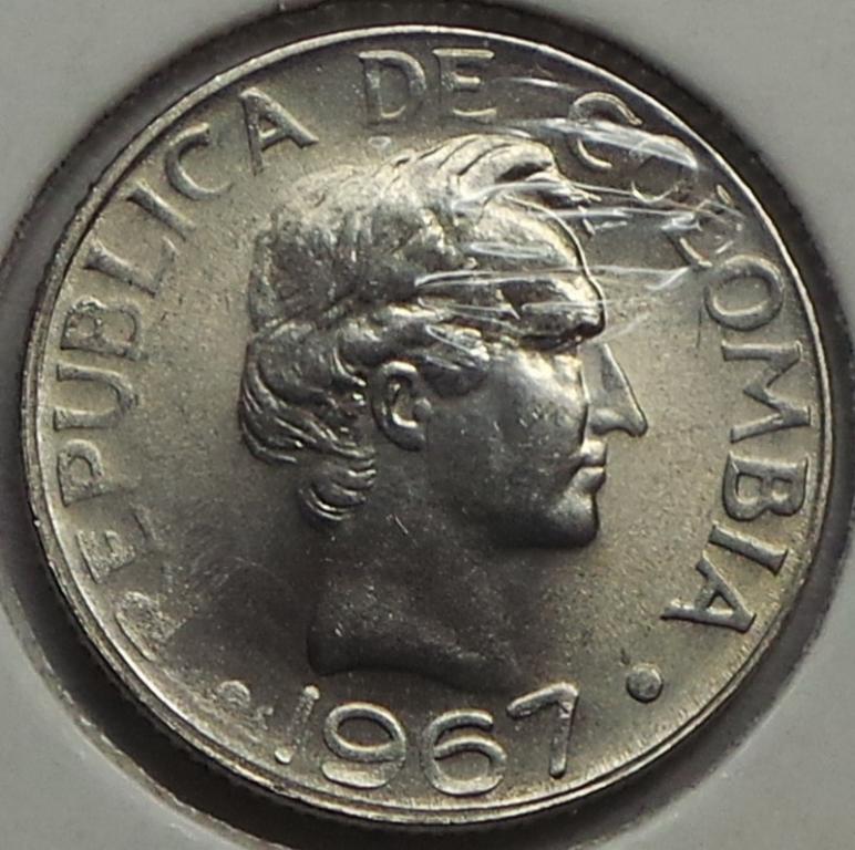 Колумбия 10 сентаво 1967 года КМ#226