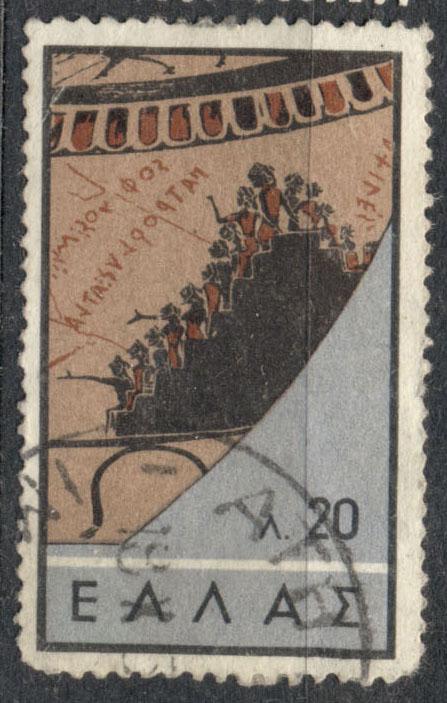 Греция 1959 г. Античный театр гашеная