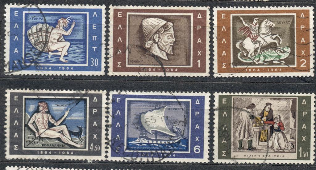 Греция  1964 г. серия-1 гашеная