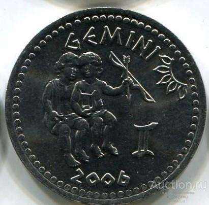 Сомалиленд 10 шиллингов 2006 года. Знаки зодиака близнецы UNC