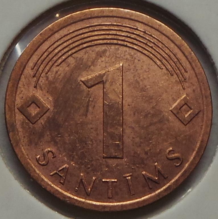 Латвия 1 сантим 2008 года (1) КМ#15