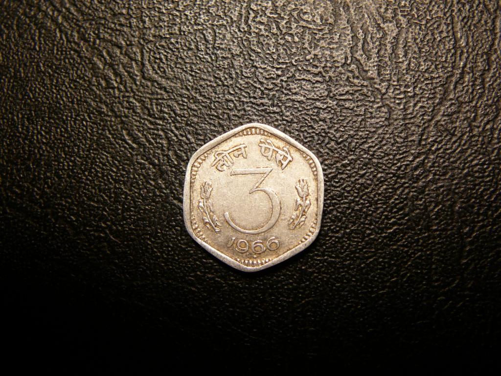 Индия 3 пайса 1966