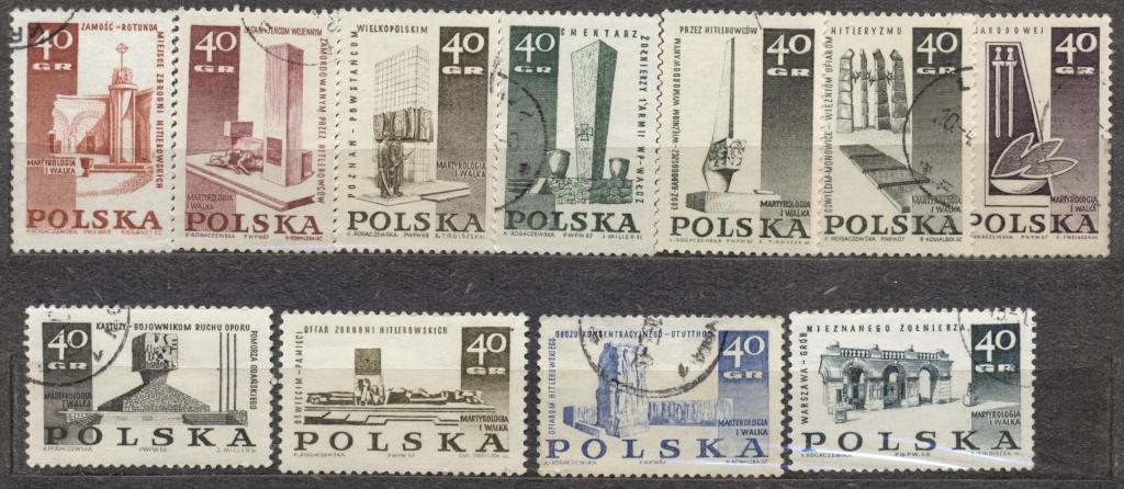 Польша 1967-68 г. Памяти жертв войны  гашеная