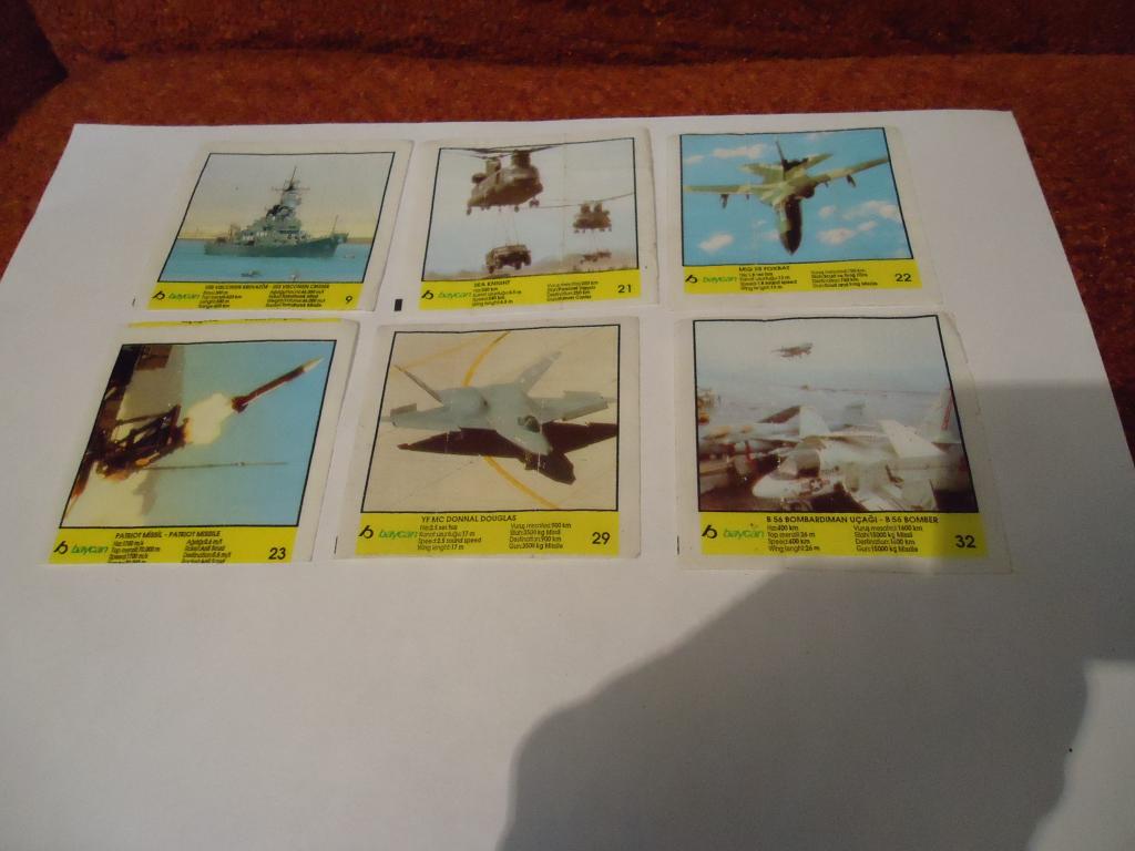 Вкладыши  Топ Ган.. 10 шт.