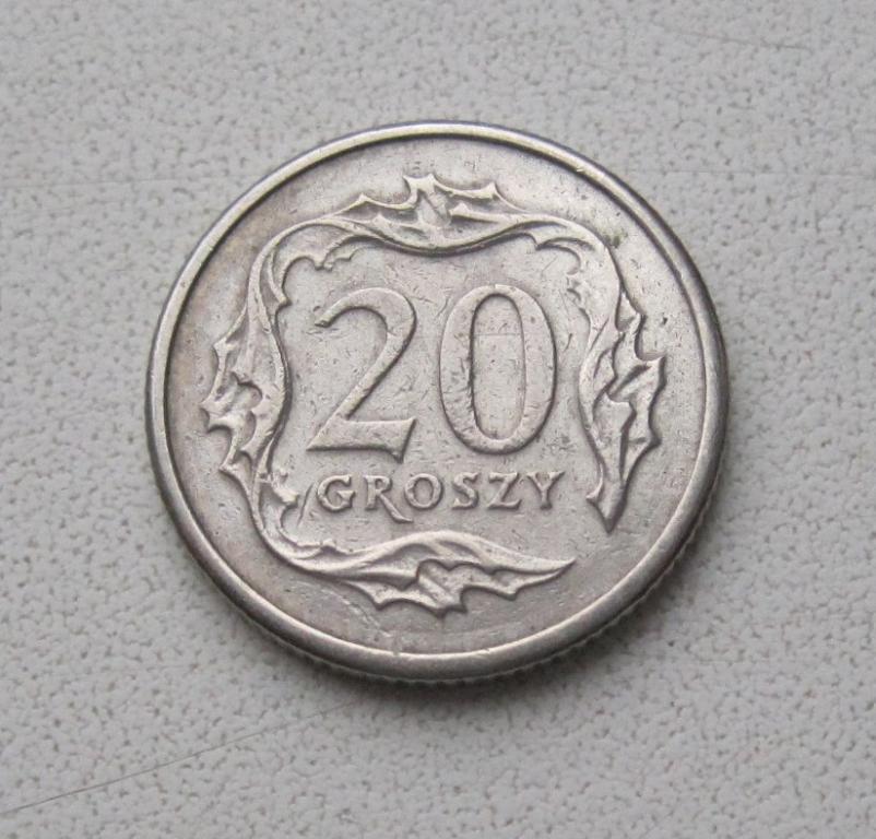 ПОЛЬША 20 ГРОШЕЙ 1991 года.