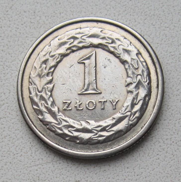 ПОЛЬША 1 ЗЛОТЫЙ 1992 года.