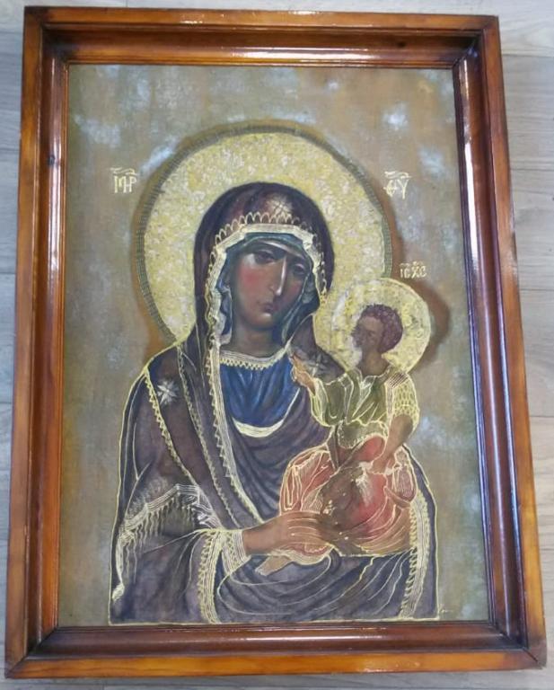 церковная картина Божья Матерь,холст,масло