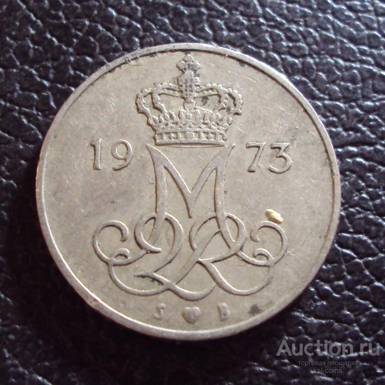 Дания 10 эре 1973 год.
