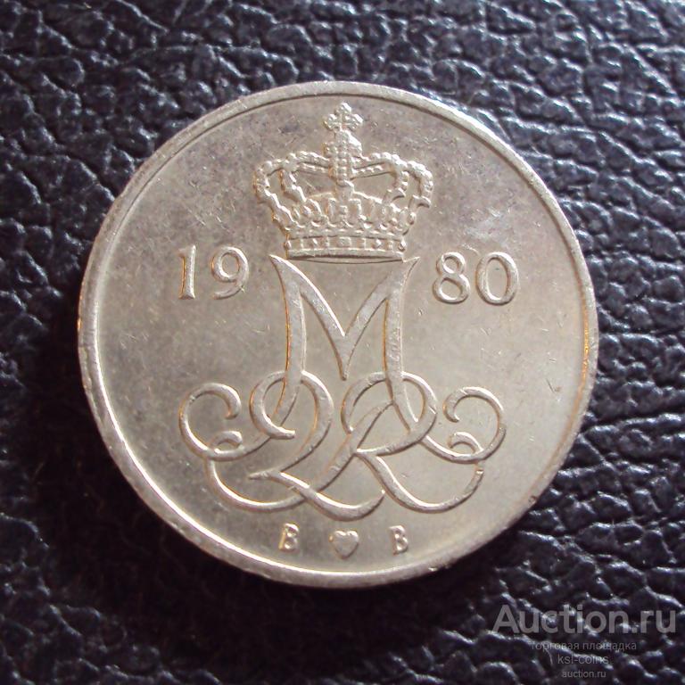 Дания 10 эре 1980 год.