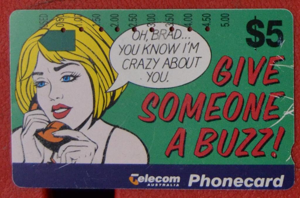 Телефонная карта Австралия Девушка комикс 5 $ - 25