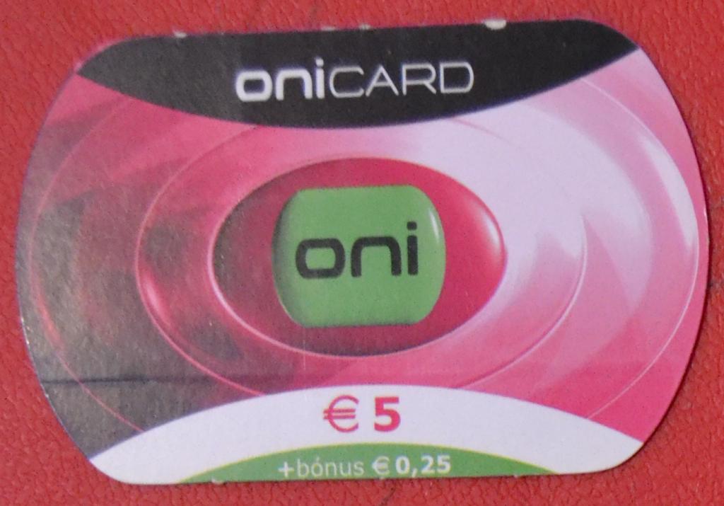 Телефонная карта СТК Португалия Onicard - 5 Евро - 25