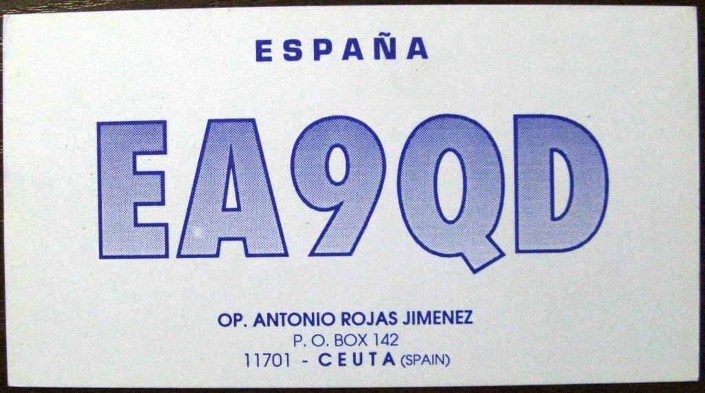 К22-750 QSL КАРТОЧКА РАДИООБМЕНА ИСПАНИЯ 1997