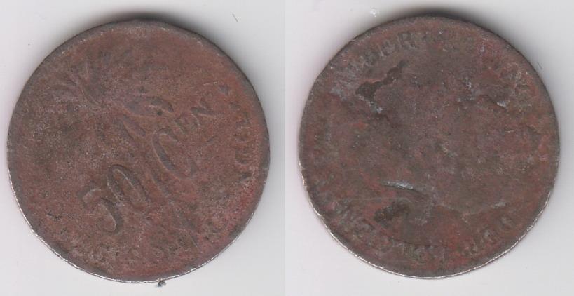 Бельгийское Конго 50 сантимов 192_ Der Belgen