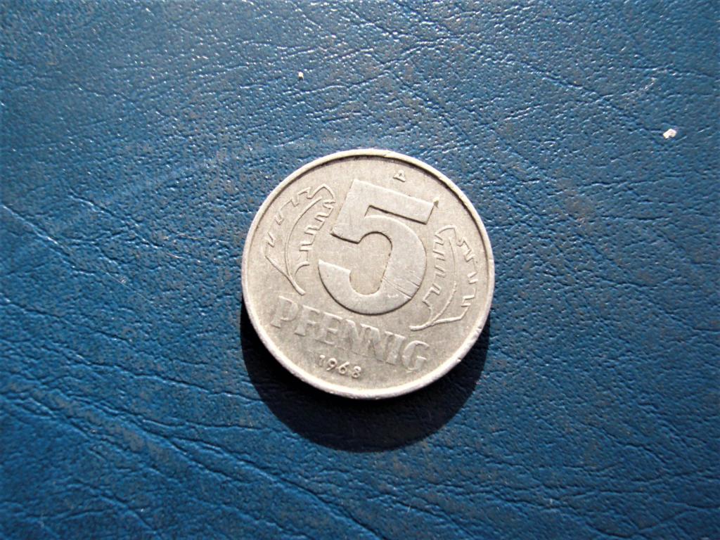 ГДР 5 пфеннигов 1968 знак А Берлинский монетный двор