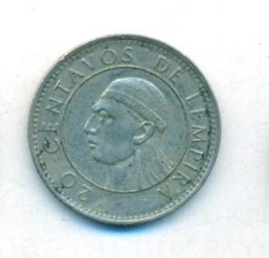 Гондурас 20 сентаво 1990 г. КМ-83.2a Редкий год