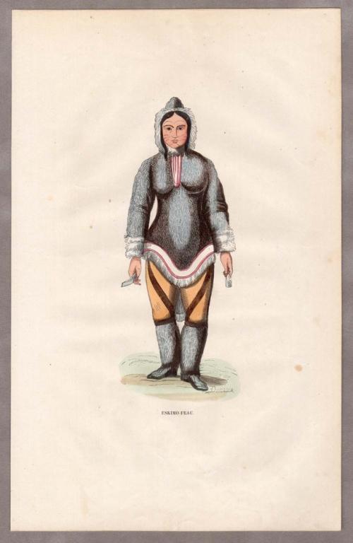 Костюмы народов России. Чукотка. Эскимоска, 1840-е года.