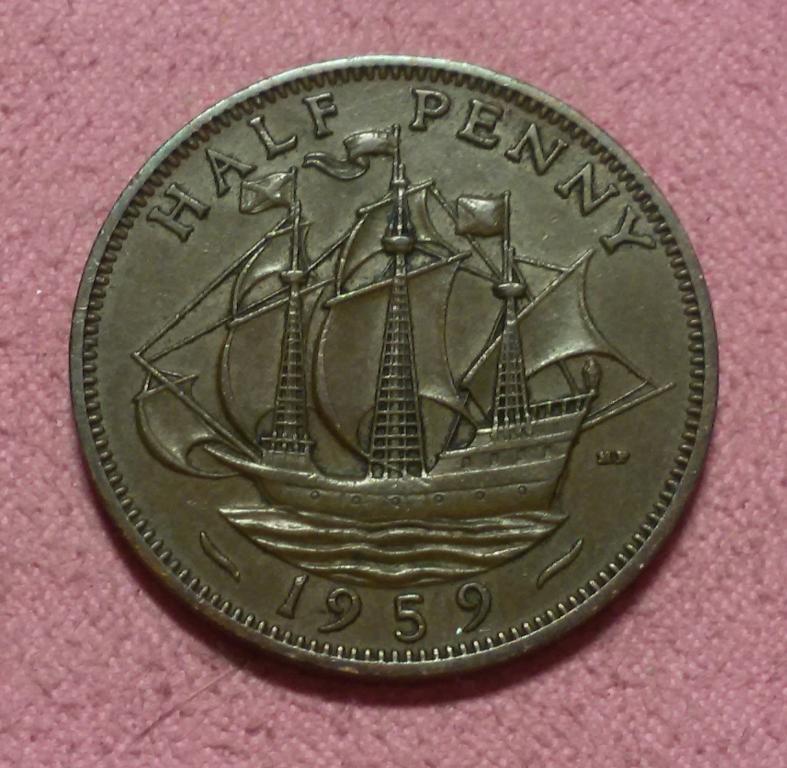 1/2 пенни 1959 Великобритания