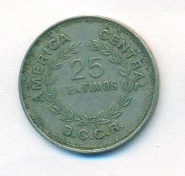 Коста-Рика 25 сентимо 1976 г. KM#188