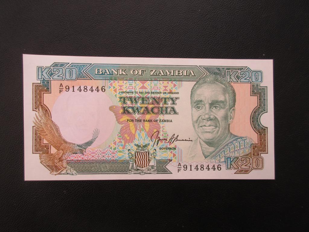 Замбия 20 квач  1989-91г.  UNC   Р.32