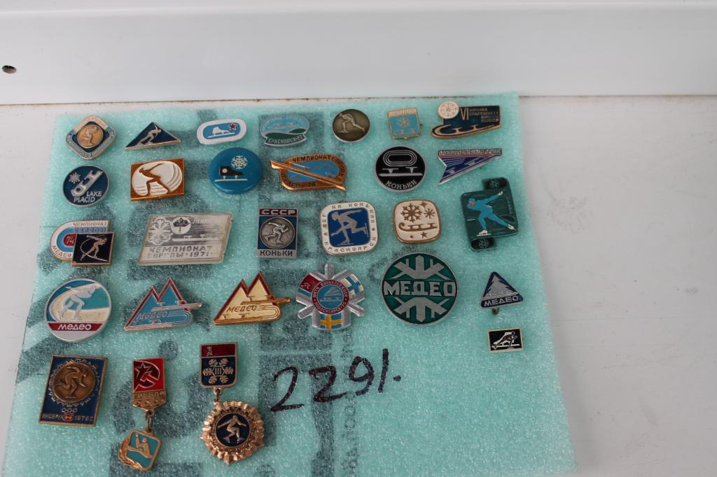 Набор значков Конькобежный спорт   №2291