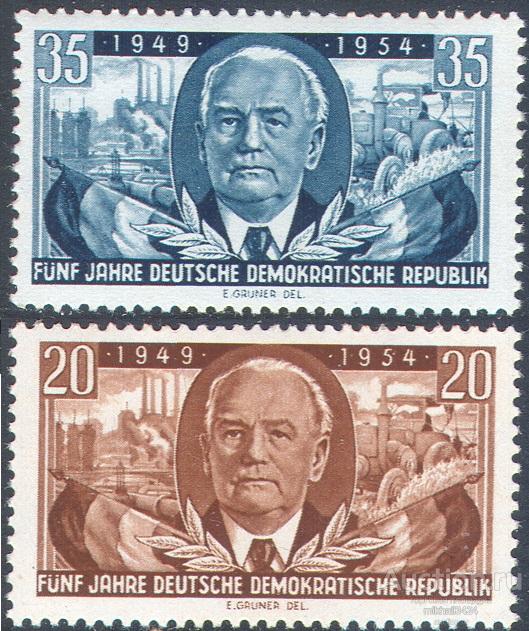 Д0065 ✅ Коммунисты Президенты Пик Политики 1954 ГДР Восточная Германия 2м п/с ** 7МЕ