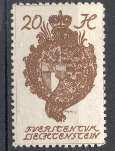 Лихтенштейн 1920 г. стандарт  негашен*