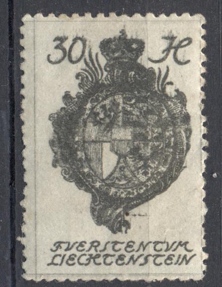 Лихтенштейн 1920 г. стандарт  негашен*
