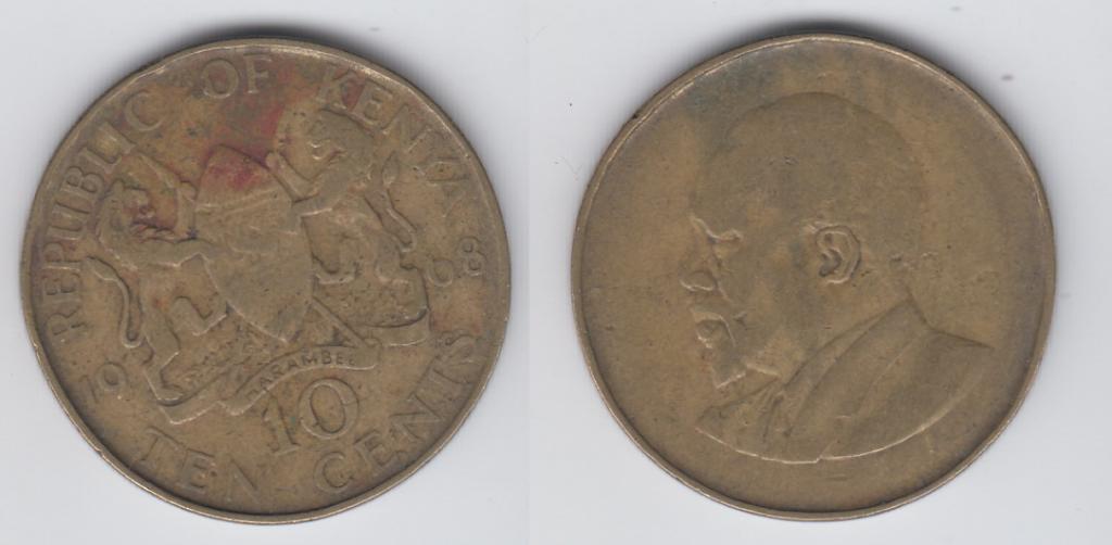 Кения 10 центов 1968 _1