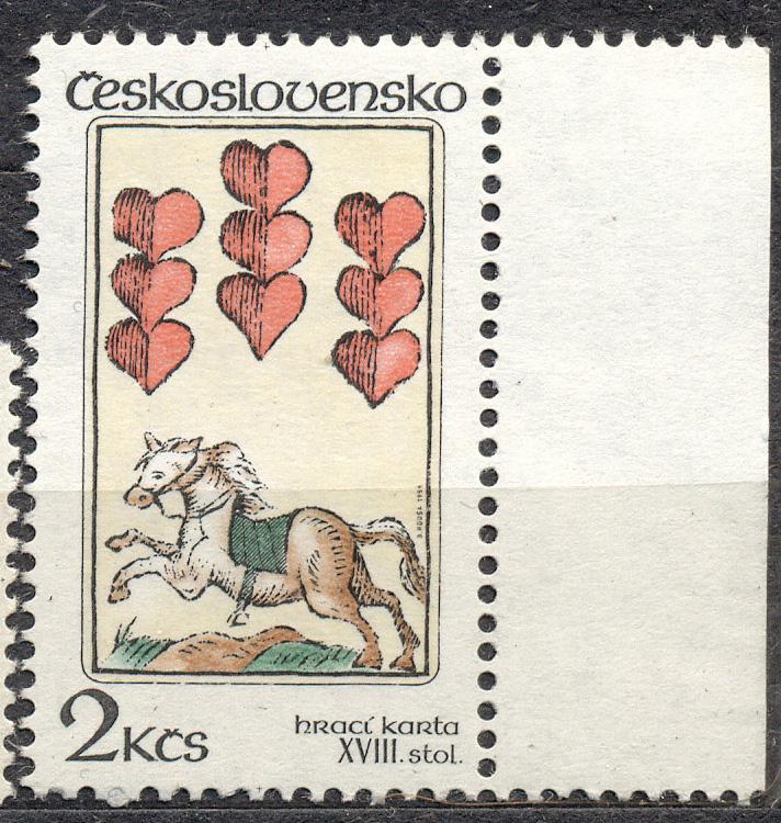 ЧССР 1971 г. часть серии Игральные карты негашен**