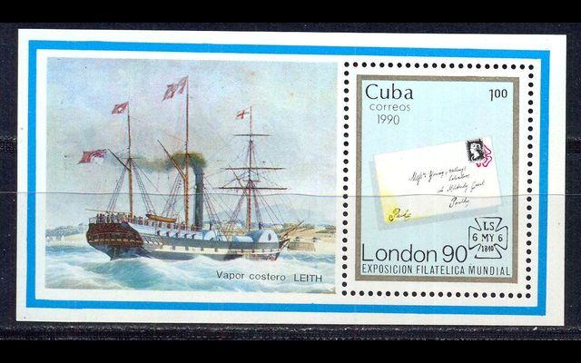 Куба 1990 Mi Bl120 Выставка марок CTO 008/799