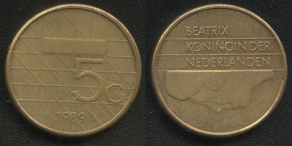 Купить 210 руб. Нидерланды 5 гульденов 1989. Нидерланды 5 центов 1989 год.