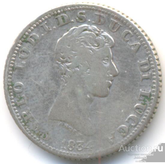 Италия Лукка 1 лира 1834 лот-19459