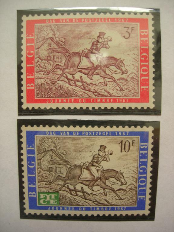 Бельгия 1967 живопись - всадник    MNH