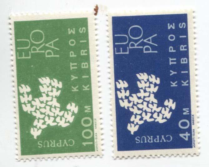 1962.Кипр.Европа.2м из 3м.**