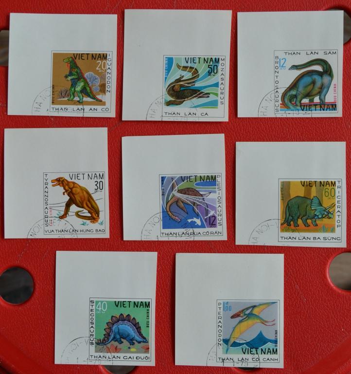 Вьетнам 1979 год Доисторическая Фауна, Динозавры Мих № 1007u-1014u СТО