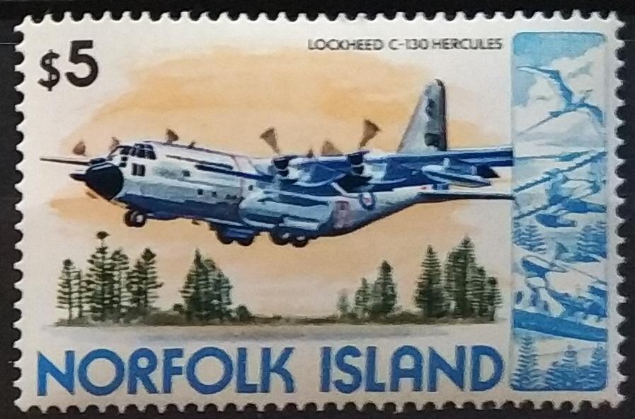 Норфолк $5 самолёт Lockheed C-130 Hercules MUH