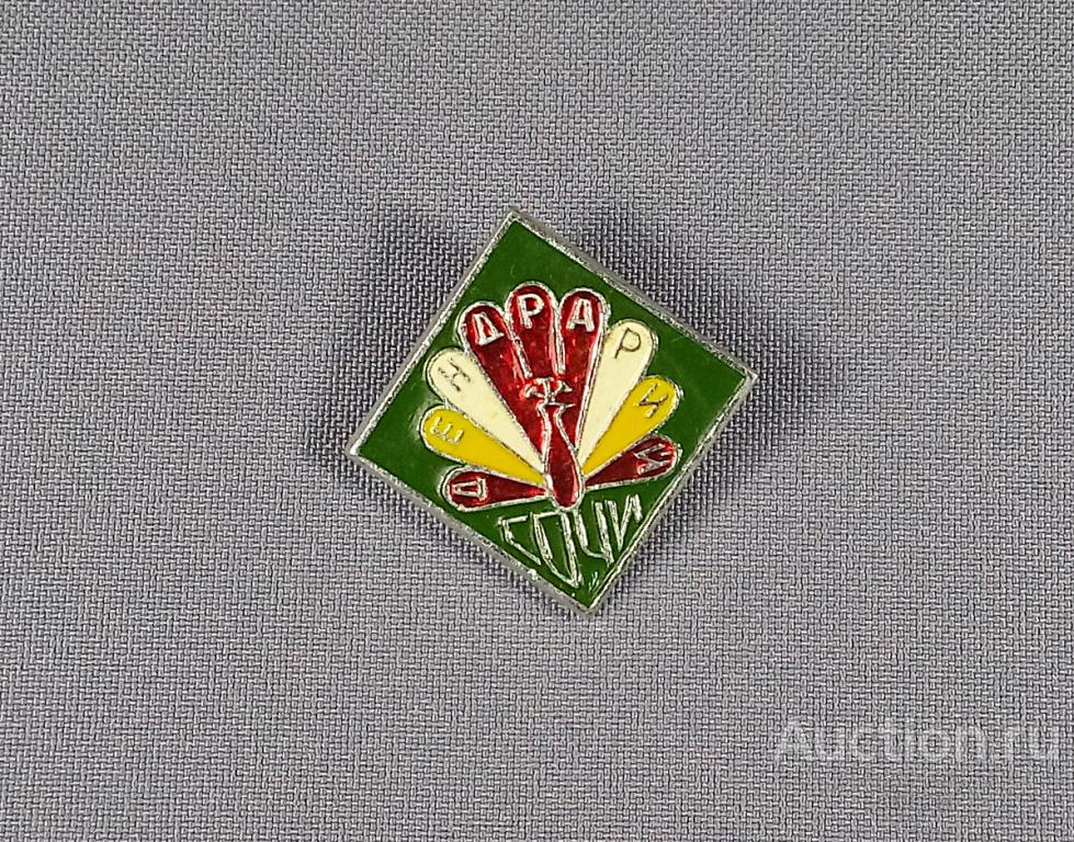 Значок СССР. Сочи, дендрарий, парк, флора, фауна, Хоста, Краснодарский край