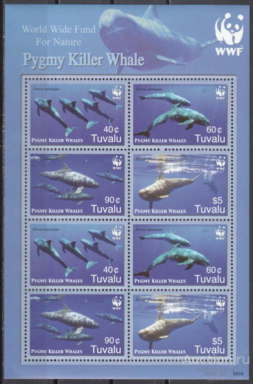 Тувалу 2015 карликовая косатка MNH лист