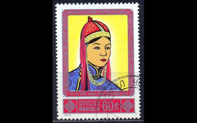Монголия 1975 Mi 932 Международный год женщин CTO 008/860