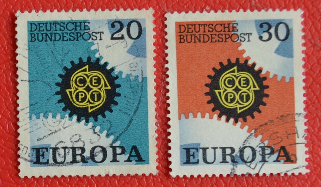 ФРГ 1967 год Европа СЕПТ, Мих. № 533-534 СТО