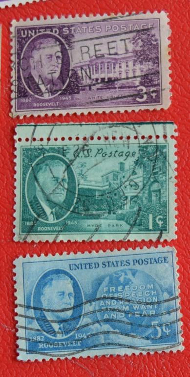 США 1945 год Памяти Франклина Рузвельта  Мих#534 - 36 СТО