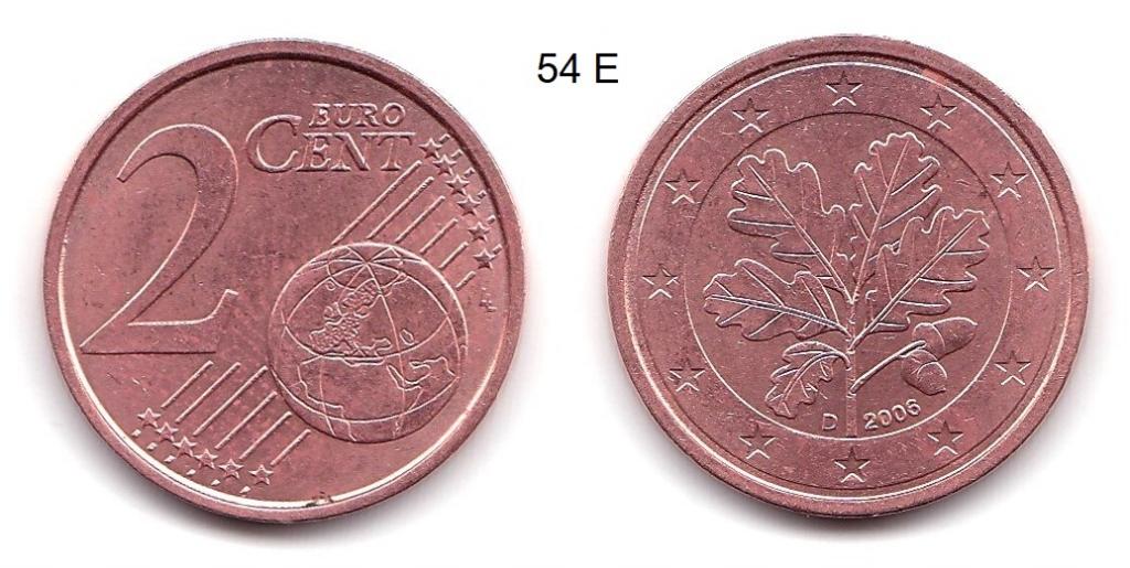 2 евроцента. Германия. D. 2006 год.