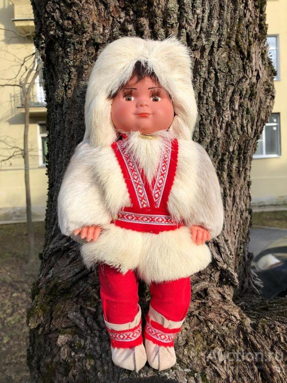 Кукла в национальном наряде Севера чукча эскимос Гренландия Канада северянин 35см