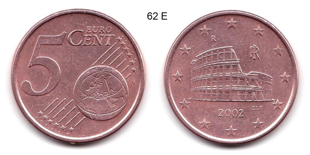 5 евроцентов. Италия. 2002 год.