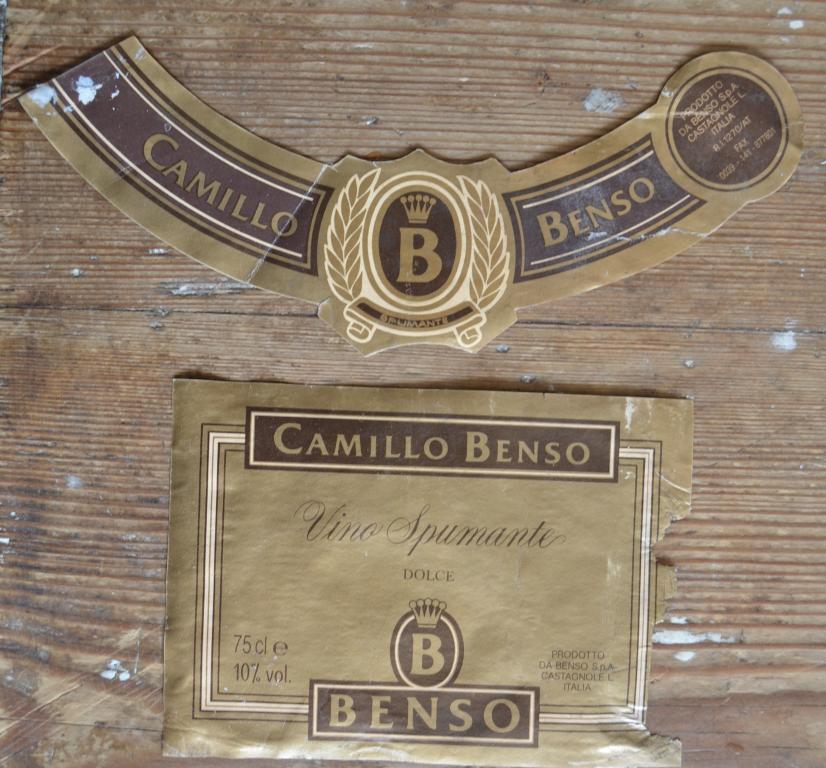 Этикетка Шампанское Camillo Benso Италия  90 года