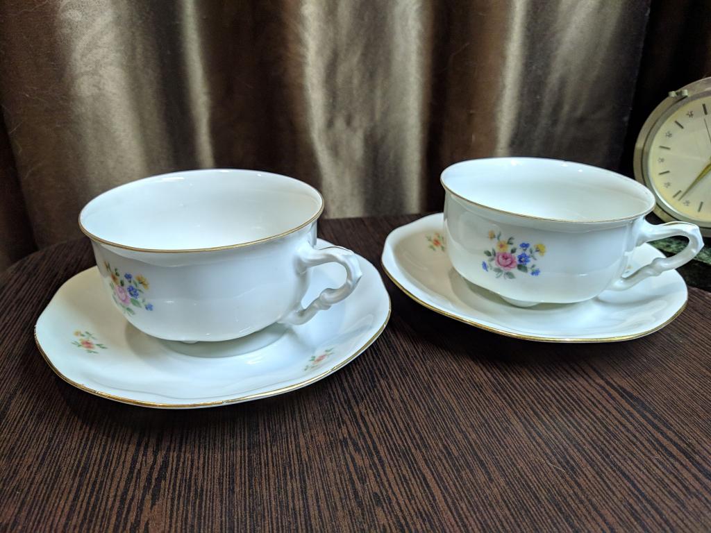 2 шт. Антикварные Чайные Пары Pirken Hammer,  Ограниченная Серия "Avignon"  Клеймо 1918-1938