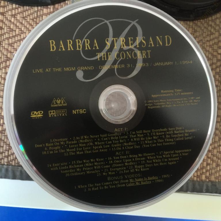 Barbra Streisand 2007 "The Concert" (dvd)