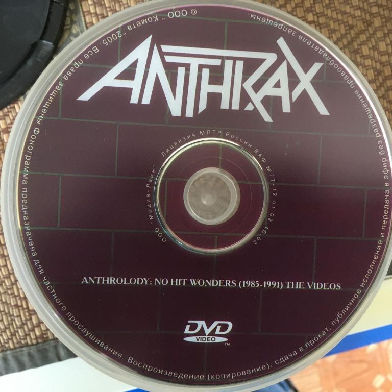 "Anthrax" 2005 Anthrolody No Hit Wonders(1985-1991) The Videos (dvd)